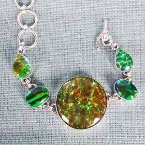 New Triplet Opal Silver Bracelet.